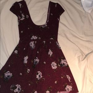 Urban Outfitters Maroon Floral Dress